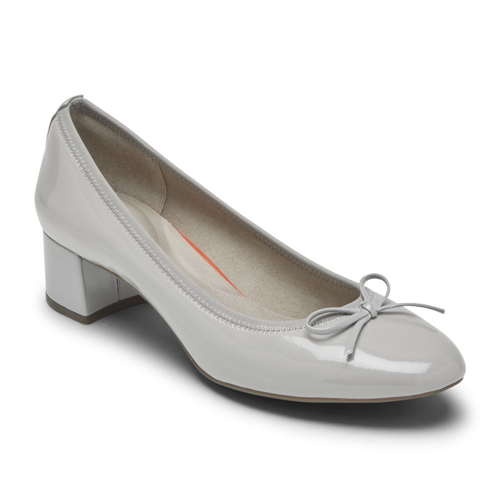 Rockport Womens Total Motion Sydney Bow - Pumps Grey - XQH254631